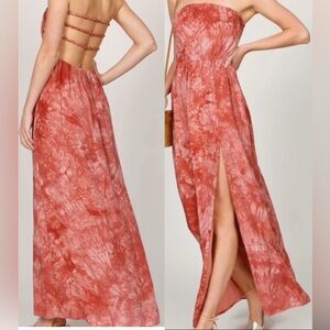 NWT Tobi Mackenzie Brick Tie Dye Maxi Dress